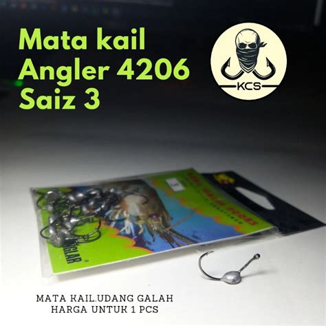 mata kail angler  udang galah saiz nom  customed shopee malaysia