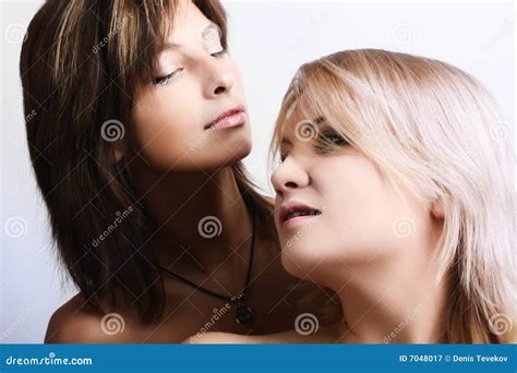 Blond And Brunette Stock Image Image Of Girlfriend Female