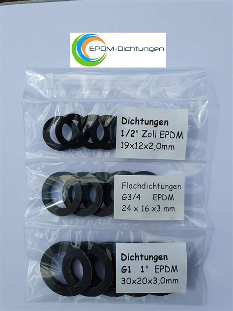 Set St Ck Flachdichtungen Gummidichtungen Epdm F R