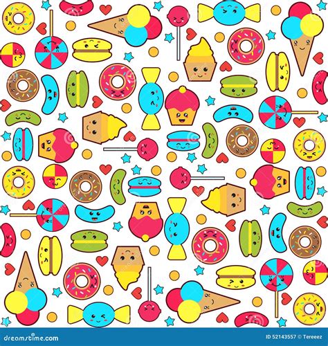 Colorful Candy Seamless Pattern Stock Illustration Illustration Of