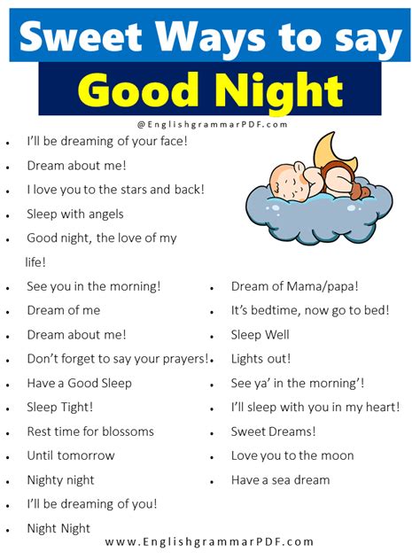 Sweet Ways To Say Good Night Artofit