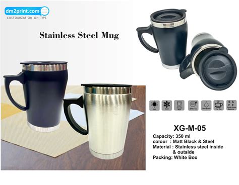 Capacity Ml White Stainless Steel Travel Mug With Lid For Hotel