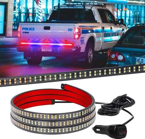 Amazon XRIDONSEN 60 Inch Truck Tailgate Police Lights Strip 360