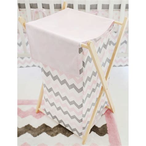 My Baby Sam Chevron Baby Pink Hamper Chevron Baby Bedding Chevron