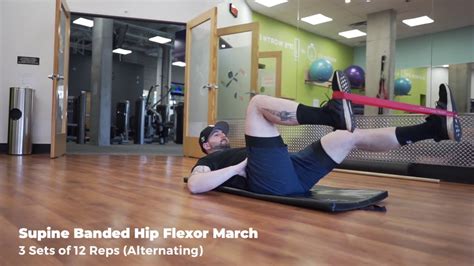 Supine Banded Hip Flexor March For Hip Impingement Or Instability Youtube