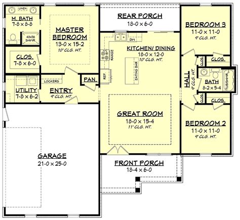 Floor Plans For 3 Bedroom 2 Bathroom House