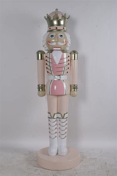 Nutcracker King 6 5ft Pastel Pink White JR 110013PP The Jolly