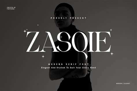 Zasqie Modern Classy Serif Font Font Kong