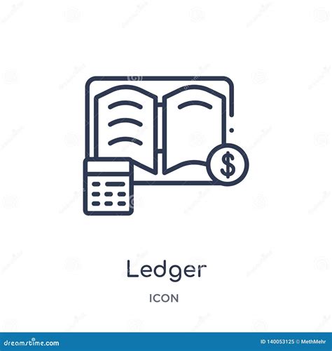 Linear Ledger Icon From Cryptocurrency Economy And Finance Outline