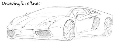 How To Draw A Lamborghini Lamborghini Drawing Lamborghini Car Drawings