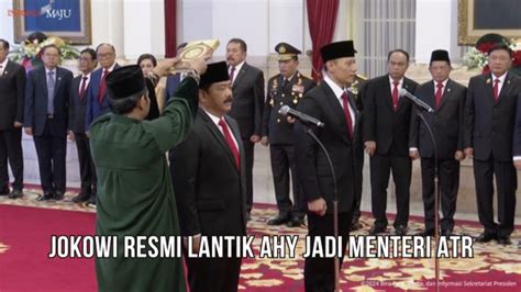 Presiden Jokowi Resmi Lantik Hadi Tjahjanto Jadi Menko Polhukam Dan AHY