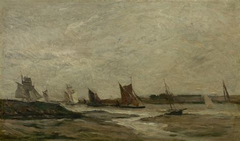 Boats On The Thames Charles Fran Ois Daubigny Artwork On Useum