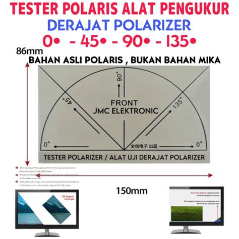 Jual Tester Polarizer Alat Uji Derajat Polaris Lcd Led Pengukur Derajat