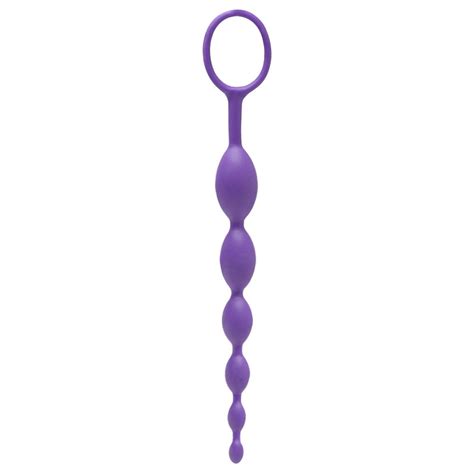 Plug Anal Massageador Sensation Longo Em Silicone X Cm Roxo