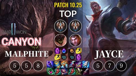 DWG Canyon Malphite Vs Jayce Top KR Patch 10 25 YouTube