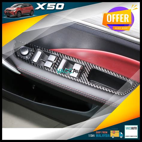 Proton X50 Interiors True Carbon Lining Sticker Handle Window Switch