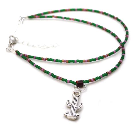 Cactus Charm Southwest Anklet Megan Petersen Jewelry