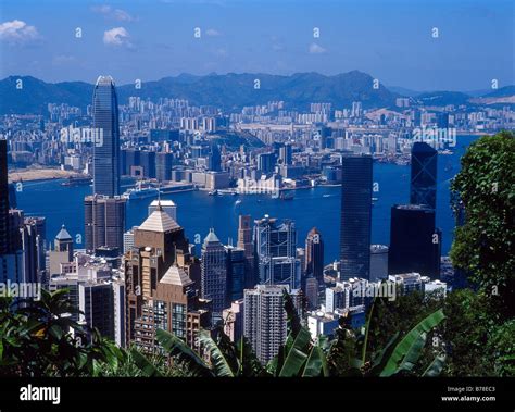 China,Hong Kong,Skyline from Victoria Peak Stock Photo - Alamy