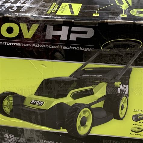 Ryobi 40v Hp Brushless 20 Walk Behind Push Mower 6ah Battery And Charger