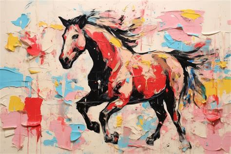 Running horse art abstract painting. | Free Photo Illustration - rawpixel