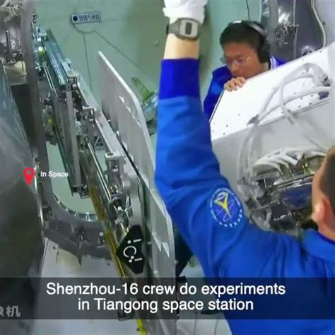 Shenzhou Crew Do Experiments In Tiangong Space Station Shorts Youtube