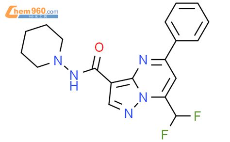 445036 71 5 7 Difluoromethyl 5 Phenyl N Piperidin 1 Yl Pyrazolo 1 5