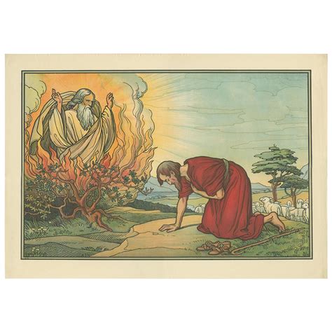 Moses Burning Bush Painting