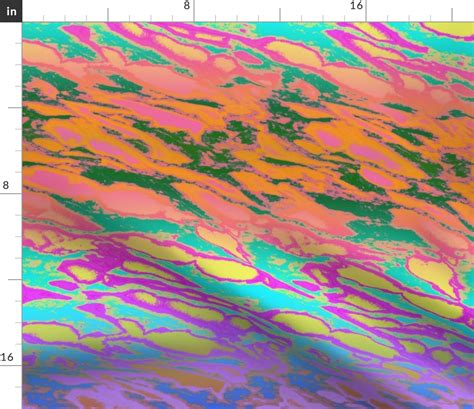 Bright Rainbow Ombre Marble Texture Fabric Spoonflower