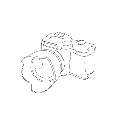 Premium Vector | Camera logo design outline