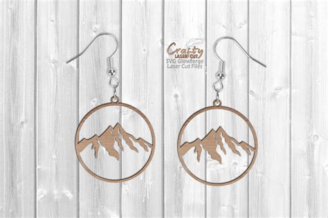 Mountain Earring Svg Bundle Earring Laser Cut Files Etsy