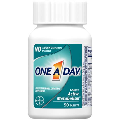 One A Day Womens Active Metabolism Multivitamin Tablets 50 Count