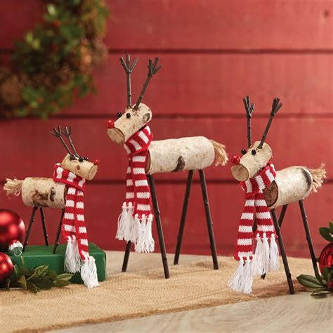 Birch Wood Reindeer D Coration Noel Fait Main D Coration Noel Diy