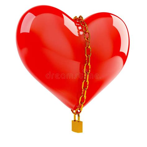 Two Hearts Locked Together Stock Illustration Illustration Of Cupid