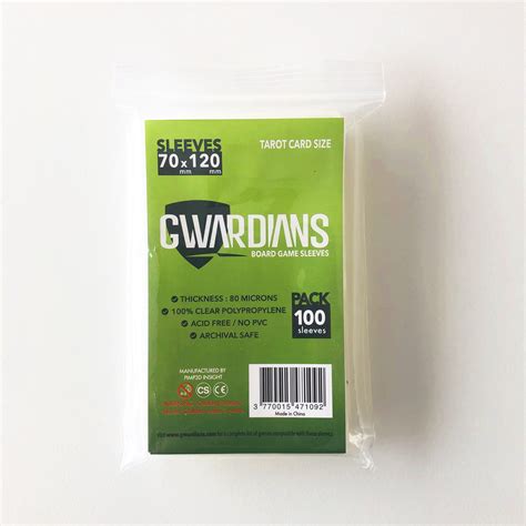 70 X 120 Sleeves - Acheter Gwardians Sleeves Premium - 70 x 120 mm - 100p - Gwardians ...