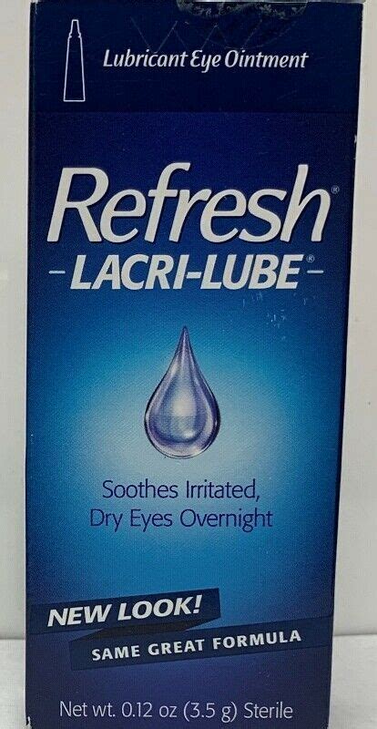 Refresh Lacri Lube Lubricant Eye Drop 012oz35g Soothes Dry Eyes