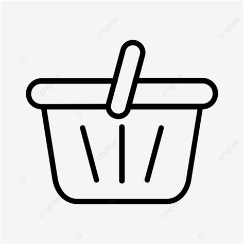 Basket Line Icon Basket Buy Cart Png And Vector With Transparent