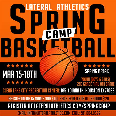 Spring Break Basketball Camp - Clear Lake City Community Association