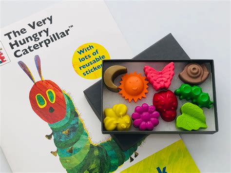 The Very Hungry Caterpillar Crayon Colouringsticker Set Etsy