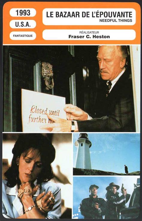 LE BAZAAR DE L EPOUVANTE Sydow Harris Bedelia Fiche Cinéma 1993