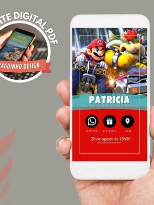 Convite De Aniversario Interativo Super Mario Elo