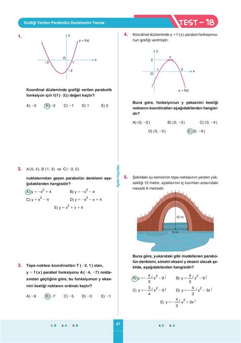 AYT Matematik Ders İşleyiş Modülleri 2 Modül İkinci Dereceden