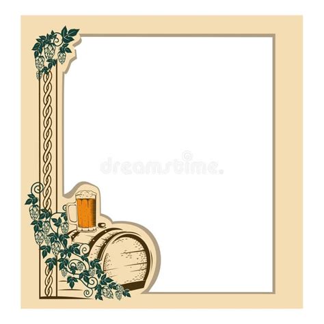 Beer Frame With Vintage Elements Stock Vector Illustration Of Ribbon