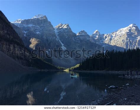 Magnificent Moraine Lake Capture Water Reflection Stock Photo ...