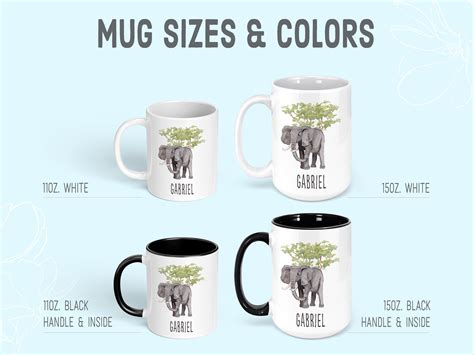 PERSONALIZED Elephant Mug Elephant Lover Gift Elephant Gift - Etsy