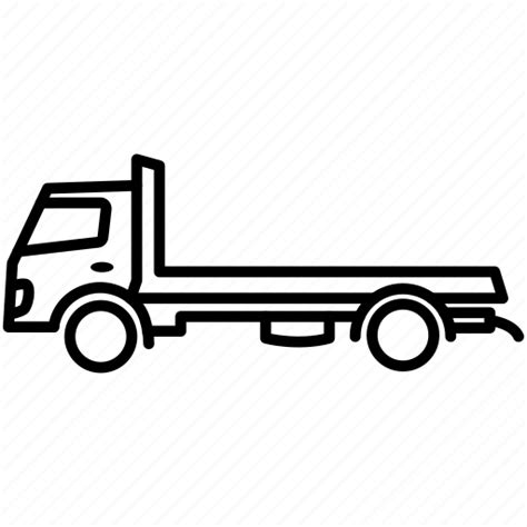 flatbed trailer transport truck vehicle icon   iconfinder