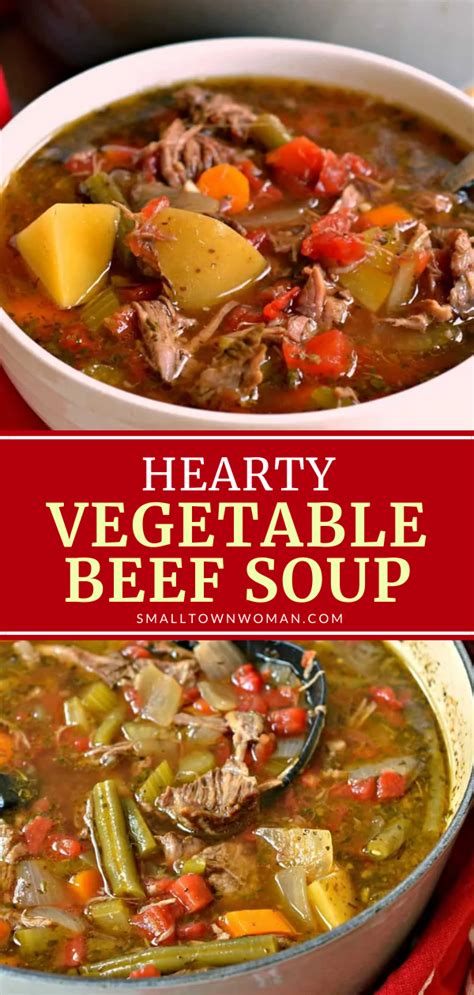 Beef Vegetable Soup Recipe Homemade Vegetable Beef Soup Roasted