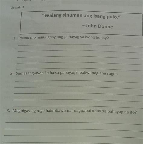 Paano Mo Maiuugnay Ang Pahayag Sa Iyong Buhay Sumasang Ayon Ka Ba