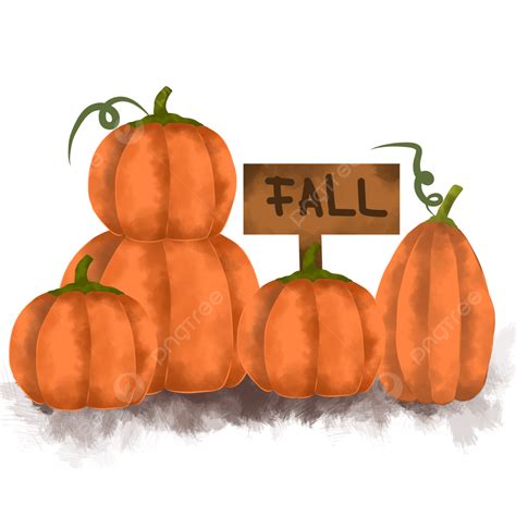 Overlapping Png Transparent Fall Decoration With Orange Pumpkins