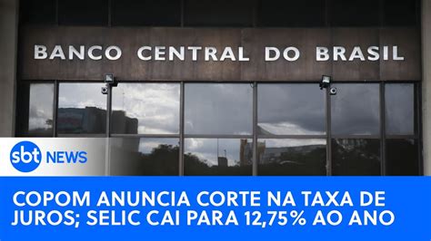 SBT News Na TV Copom Anuncia Corte Na Taxa De Juros STF Forma Placar