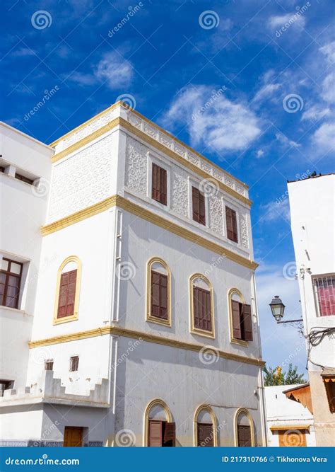 Historic House In The White Medina Of Casablanca Morocco Stock Photo